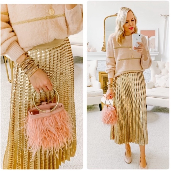 NWT Anthropologie Natalia Sequined Midi Skirt 4P - Picture 2 of 3